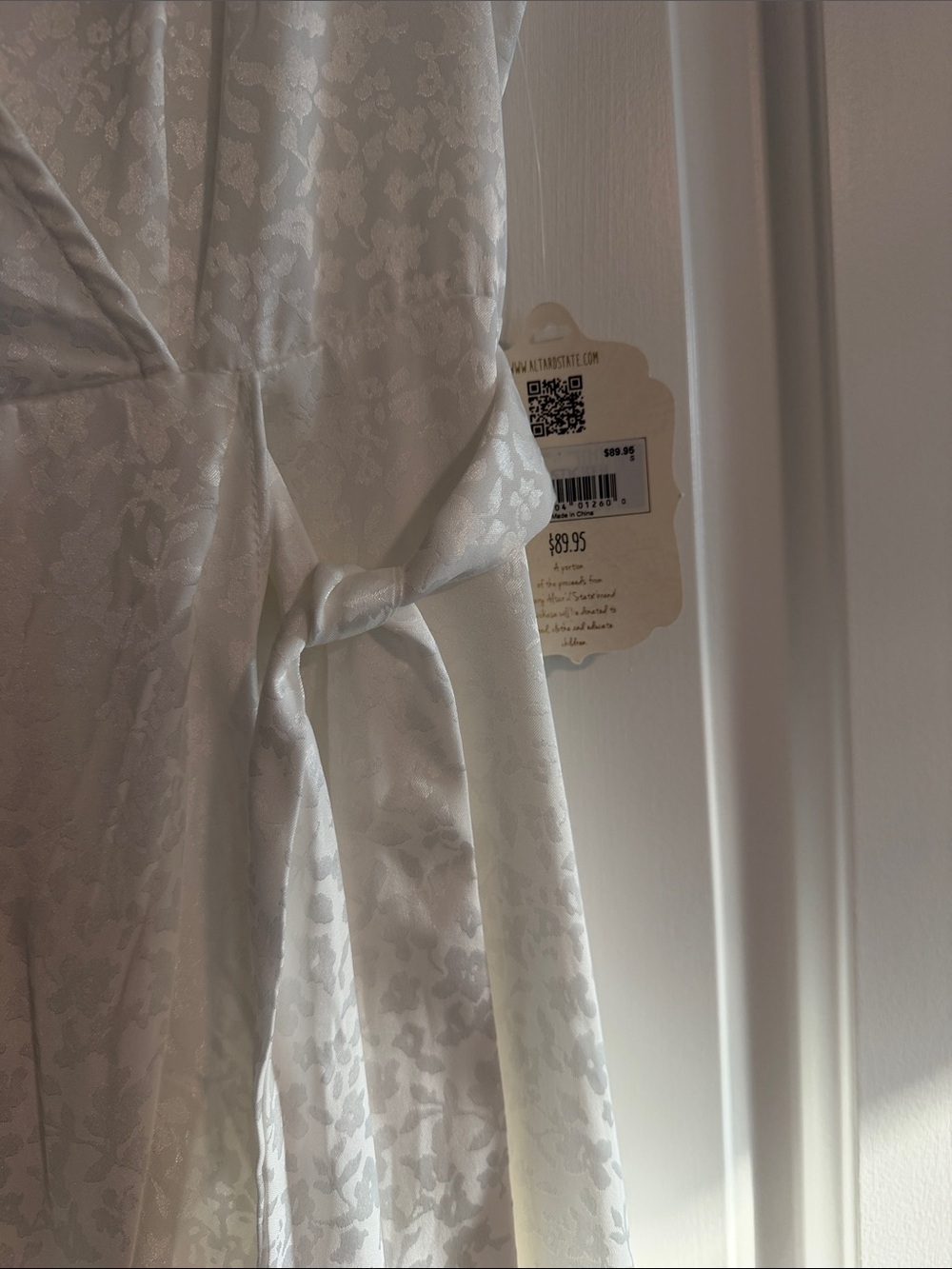 Altar'd State White High-Low Ruffle Wrap Dress - Picture 4 of 8
